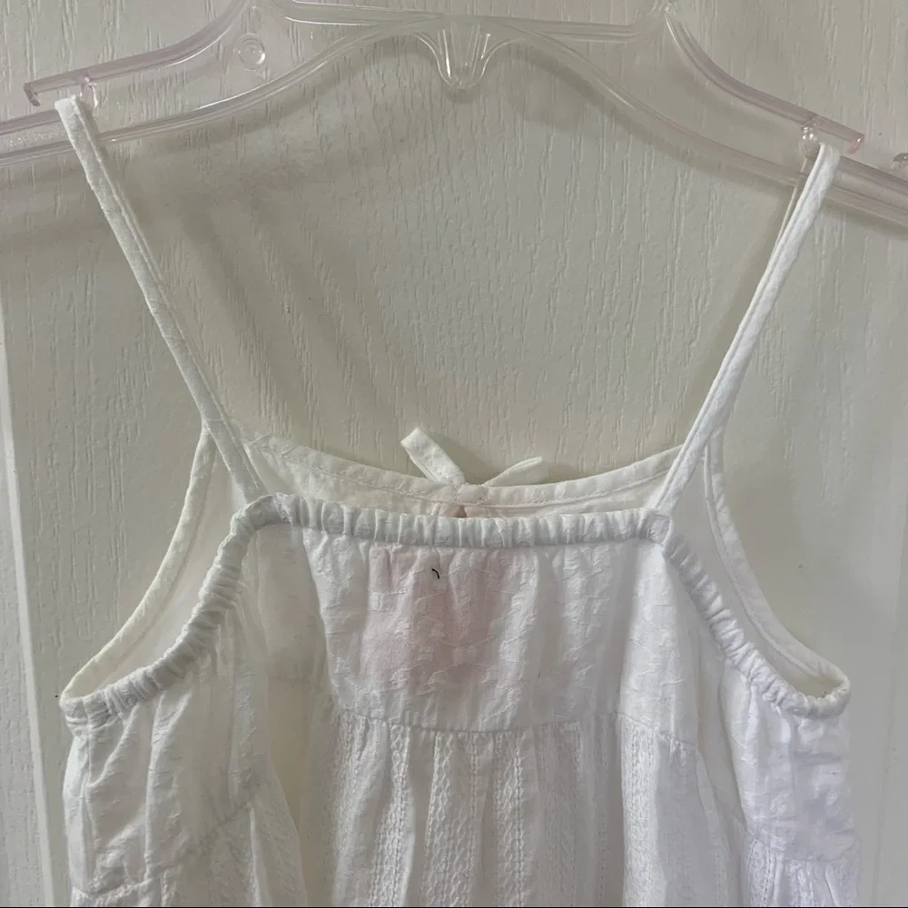 Joe Fresh White Cotton Sundress Eyelet Lace Embroidered Lined Size 3 - Picture 5 of 13